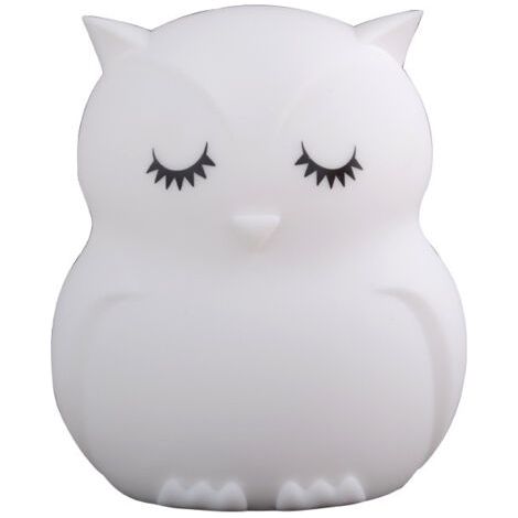 QORVA-Coloré Veilleuse Enfant, Toucher Lumière LED Lampe de Nuit, 9 Couleurs USB Rechargeable, Lampe de Silicone, Lampe de Chevet, Ambiance légère, éclairage intérieur, chambre - Hibou