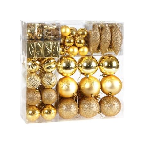 103 Boules & décorations de Noël Dorées pour décorer votre sapin de Noël (1/5)