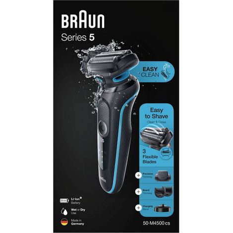 Rasoir électrique Braun Series 5 + 5 peignes pour hommes (50-M4500cs)