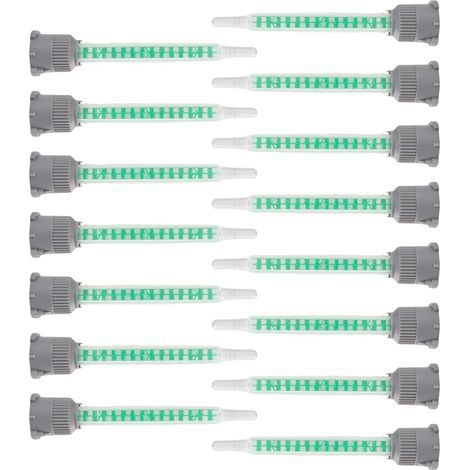 Lot de 15 mélangeurs statiques pour colle 2K, buses de mélange de mortier d'injection, buse de mélange de résine époxy, seringue, chevilles liquides, embouts mélangeurs, colle plastique 1:1, embout (1/5)