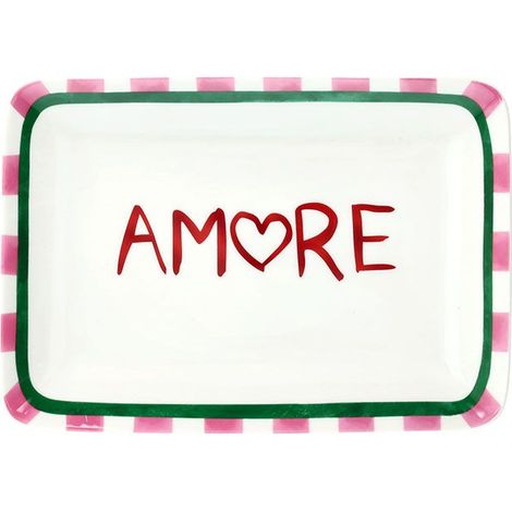 Tognana Piatto Rettangolare Amore 23 x 16 Cm Viva L'Italia New Bone China Multicolor (1/2)