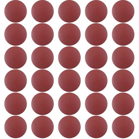 Lot de 30 disques abrasifs de 125 mm (5 pouces) de diamètre, grains 80/100/120/180/240/320 (1/5)