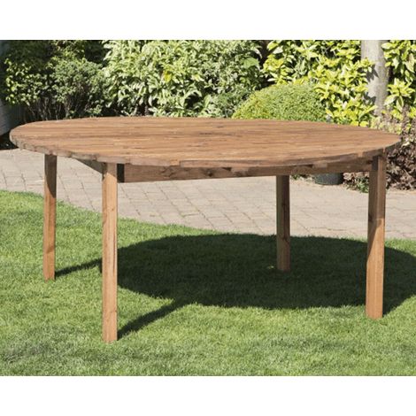Charles Taylor Wooden Large Round Garden Dining Table 8 Seater (1/2)