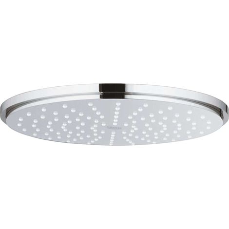 Grohe – Douche de tête 1 jet chromé Ø 210 mm – Métal avec rotule – Angle de rotation ± 15° – Raccords filetés 1/2" – Technologie SpeedClean