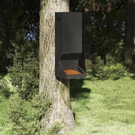 Mangeoire pour cerfs, noire, 28 x 30 x 80 cm