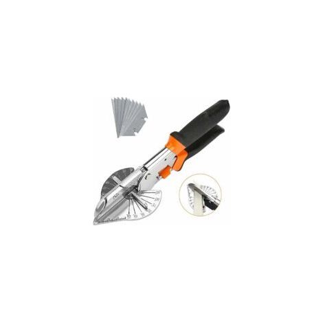 Cisailles à onglets multi-angles, cisailles à onglets multifonctions, outils à main de 45° à 135°, outil de coupe avec lames de rechange pour coupes en biseau (1/5)
