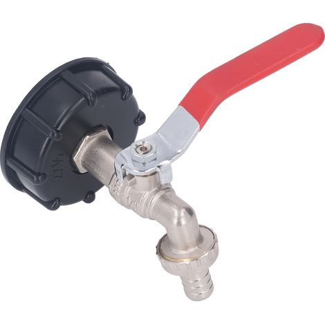 1/2-Zoll-IBC-Containeradapter, auslaufsicheres Messingventil, Grobgewinde für Wassertanks mit 275–330 Gallonen Fassungsvermögen, Gartenschlauchanschluss (1/5)