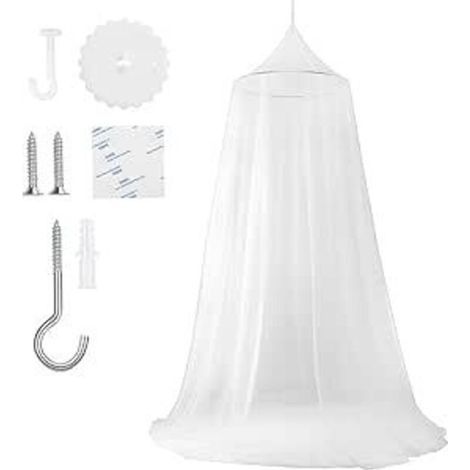 Moustiquaire suspendue pour lit double, lit simple 60 x 250 x 1200 cm, grand ciel de lit, moustiquaire pour la maison, les voyages, l'extérieur