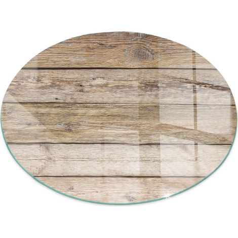 Bodenplatte Glas Glasplatte Kaminplatte Funkenschutz Sicherheitsglas Funkenschutzplatte für Kamin Naturholzbretter Rund fi 90