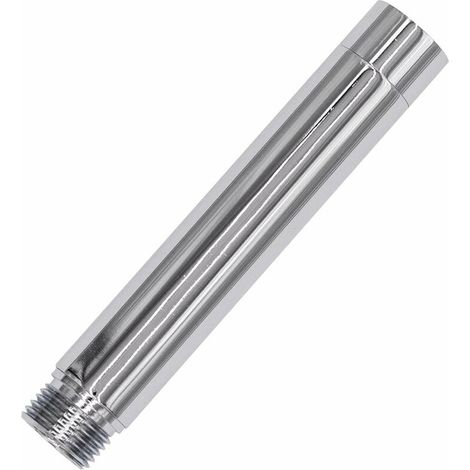 Douche extensie 28 cm en acier inoxydable, raccord fileté G1/2, bras de douche allongé, finition chromée, pour salle de bain, adaptateur de tuyau, robuste et durable. (1/5)