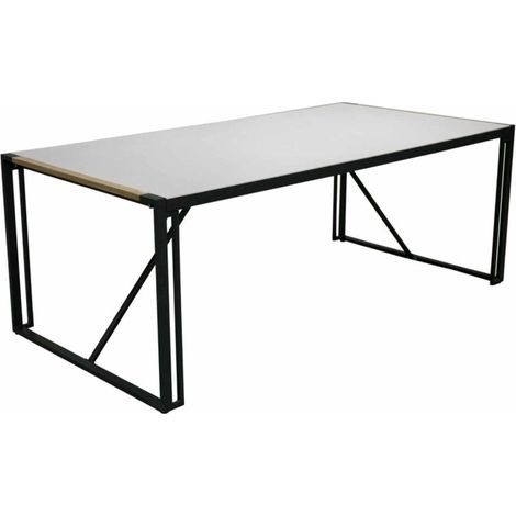 Table de Jardin en Verre "Texas" 200cm Gris (1/5)
