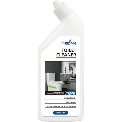Nettoyant WC FISHLEANO, élimine efficacement la saleté et les odeurs, parfum floral, fragrance longue durée, 500 ml, parfum original.