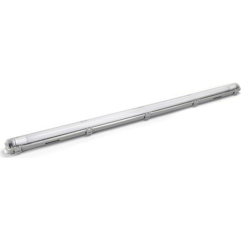 Plafoniera stagna a 1 posto con Tubo Led G13 T8 incluso da 120cm IP65 Bianco freddo 6500K Aigostar (1/5)
