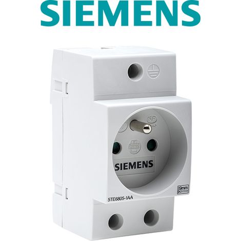 Prise modulaire 2P+Z 16A 230V CEE7 avec broche 5TE6803 (1/2)