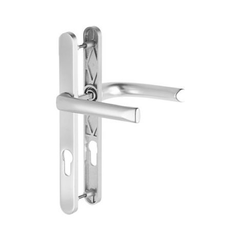 Ouvre&Déco – Poignées de porte ZENIA – Lot de 2 – Aluminium argent – Plaque étroite 1 côté – Entraxe 195 mm pour espaces restreints (1/2)
