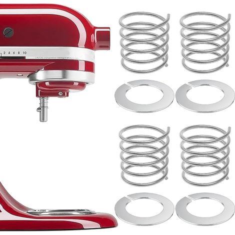 Lot de 4 ressorts et rondelles en acier inoxydable pour blender Kitchen Aid - Accessoires de rechange compatibles avec les blender Kitchen Aid de 3,5/4/5/6/7/8 quar