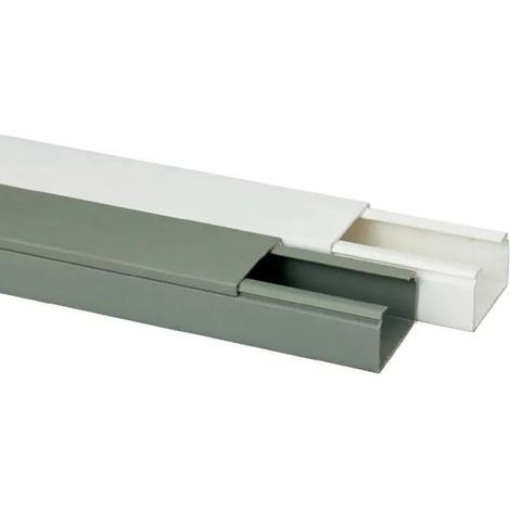 Heidemann 09966 Canaleta para cables gris 2000 x 40 x 25 mm
