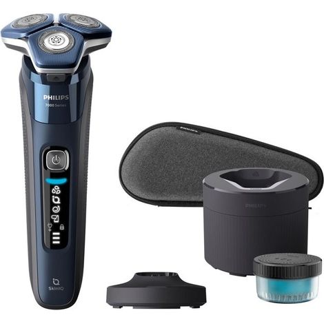 Rasierer mit Scherfolien - PHILIPS - S7885/55 - Kabellose Nutzung - Abwaschbarer Kopf - Blau