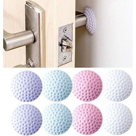 Protecteur de Pare-Chocs Mural, Auto-adhésif Bouton de Porte Wall Guards Bouchons de Porte poignée de butoir en Caoutchouc Stop 8 Pcs (1/5)