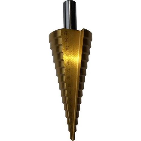 Bohrer Strend Pro Stufenbohrer SD41, 4-32 mm, TiN, HSS gerade, für Metall