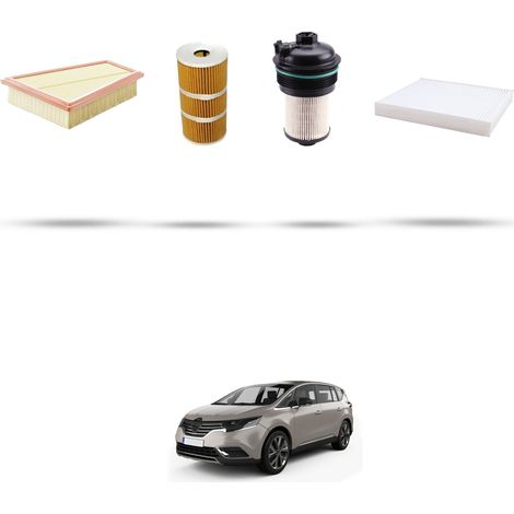 Kit tagliando 4 filtri compatibile con Renault Espace V (JFC) 1.6 DCI 118kw Dal 2015 (1/5)