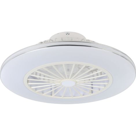 EGLO Deckenventilator mit Beleuchtung Lovisca, Ventilator Decke dimmbar mit Fernbedienung und 3 Geschwindigkeiten, Kunststoff in Weiß, warmweiß - kaltweiß, Ø 55 cm (1/5)