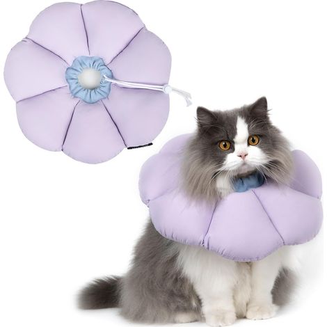 Collerette de protection réglable pour chat - Protection post-chirurgie confortable et anti-léchage (1/5)