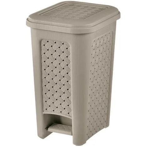 Poubelle à pédale generic 8 litres marron 20 x 24 x 35 cm