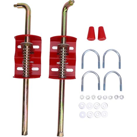 Lot de 2 Verrous à Pêne pour Portail 45cm Acier Allié Robuste Kit Complet avec Accessoires Fixation Sécurisée Usage Agricole (1/5)