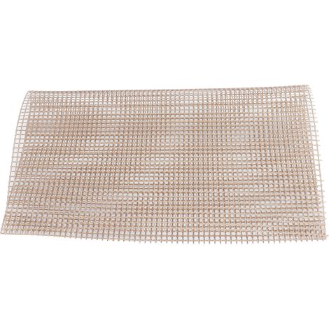 Grille de Barbecue Antiadhésive Alimentaire, Tapis de Cuisson Multifonction pour Extérieur (Marron 30x40 cm)