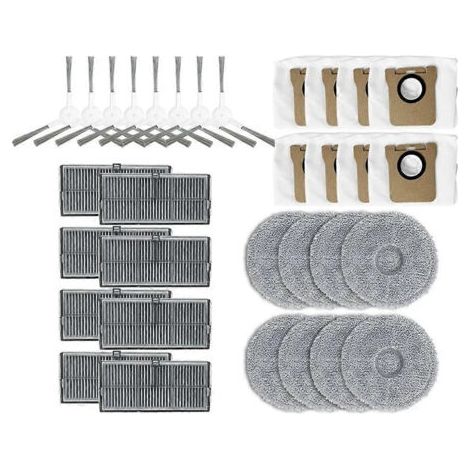 Accessoires pour aspirateur robot Xiaomi Mijia M30S D103CN : brosse latérale, filtre HEPA, lingette de nettoyage, sac à poussière, pièces de rechange (1/5)