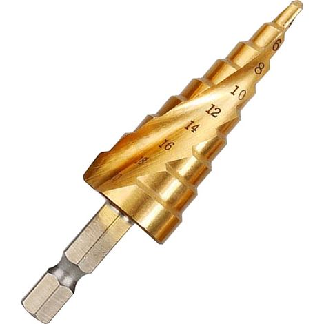 Foret Étagé, Foret Conique HSS Pour Métal, Bois, Plastique, 4 à 20 mm (1/5)