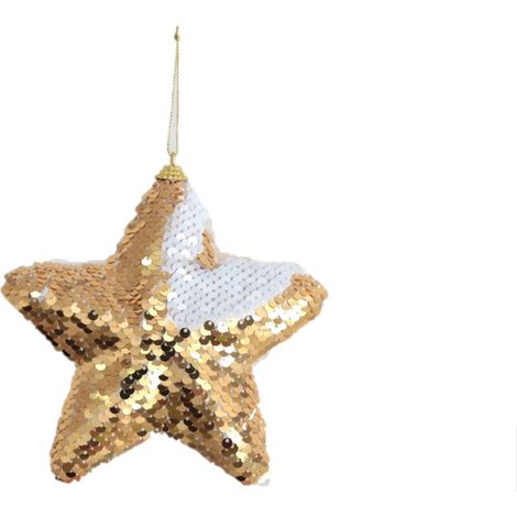 Décoration de Noël étoile en sequin à suspendre