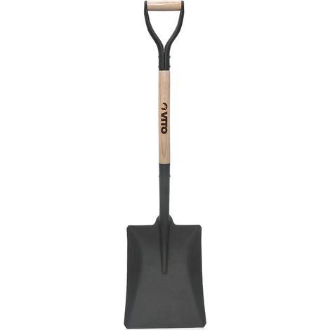 Pelle de jardin carrée acier trempé Haute qualité Manche en Bois Poignée ergonomique VITO
