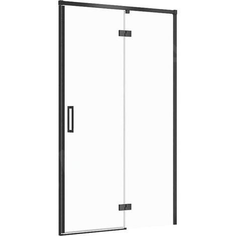 Cersanit Larga - Porte de douche 120x195 cm, droite, noir/verre clair S932-126 (1/2)