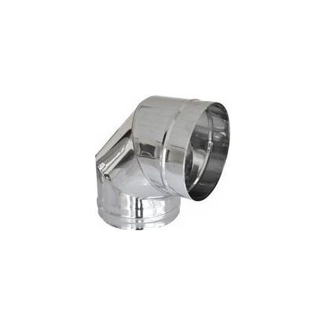 CURVA IN ACCIAIO 316L  A 90° PER CANNE FUMARIE Misura: Diam. 60