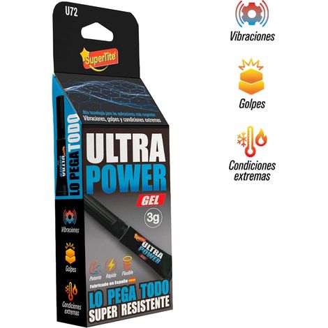 Adhesivo instantáneo gel ultra power, blister 3 g
