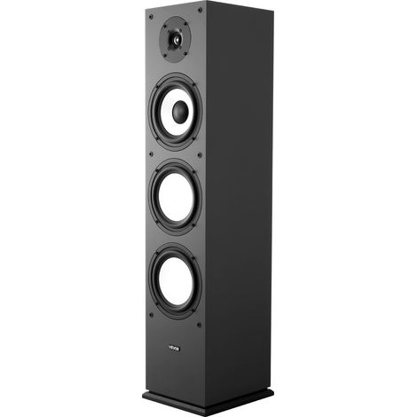 Enceinte Colonne, 2 Voies, Tour de Son avec Tweeter 25,4 mm, Woofer 165 mm, Puissance de Crête 200 W, Réponse en Fréquence 70 Hz à 20 kHz, Boîtier en MDF Robuste, pour Système Audio Domestique