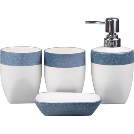 d accessoires de salle de bain en céramique au design