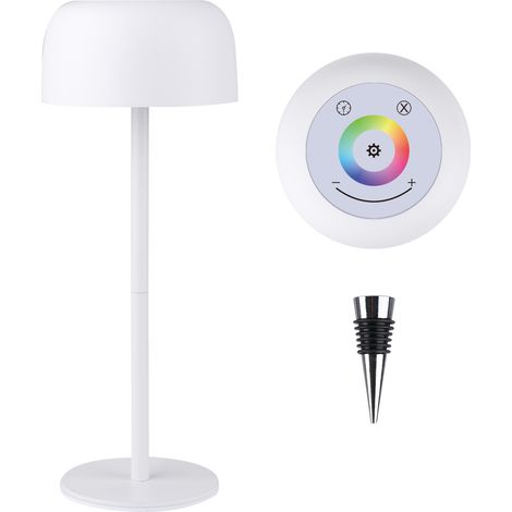 Lampe de table LED, RGB + 3 couleurs, blanc, pour terrasse, terrasse, café, salon, chambre à coucher [Classe d'efficacité énergétique g] (1/5)