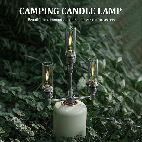 Lampe à gaz portable, mini lampe de tente sans mèche, veilleuse pour camping, randonnée, pêche et autres activités de plein air. (1/5)
