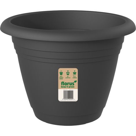 Florus Mediterran Campana Pot De Fleurs 45 - Gris - Ø 44 x H 0 cm - extérieur - 100% recyclé