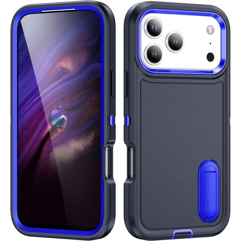 Custodia con supporto per iPhone 17 Pro - Antiurto, resistente alle cadute, sottile e robusta, portatile, con supporto integrato (1/2)