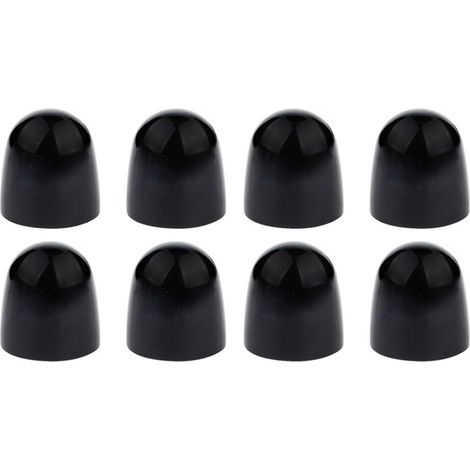 Couvercles de boulons de toilette en plastique, 8 pièces,-noir (1/5)