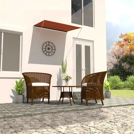Auvent rétractable-Store banne 200x150 cm Orange et marron (1/5)