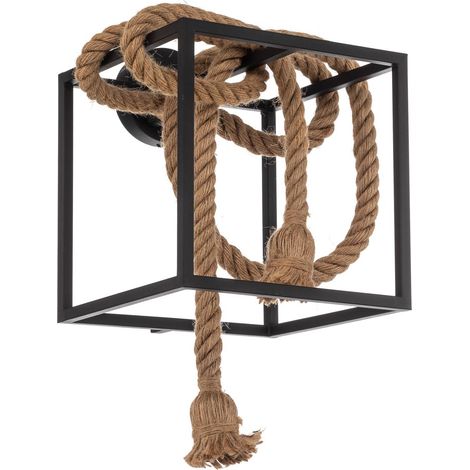 Lucande Lámpara de pared 'Vlados' en Negro Metal