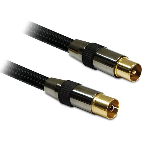 Cavo TV Coassiale 9,52mm mas/fem 1,5 m - Nero