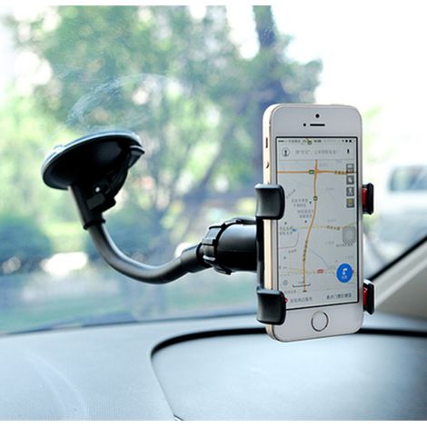 Universelle Autohalterung mit 360°-Flexibilität, Armaturenbretthalterung und Saugnapf für GPS, Tischhalterung für Mobiltelefone (1/5)