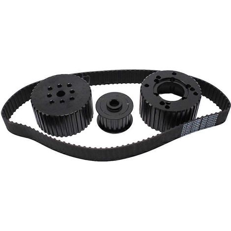 Riemenantriebssatz für Chevrolet GMC Chevy 327, 350 und 400 Small Block (SBC) Motoren - Kurze Kurbelwellenriemenscheibe, Riemen und Wasserpumpe
