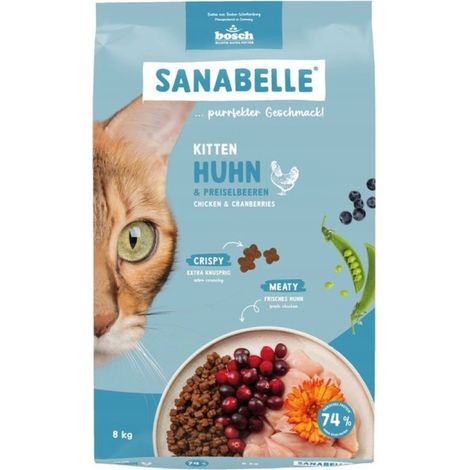 Aliment pour chatons BOSCH Sanabelle à la volaille 8 kg (1/2)